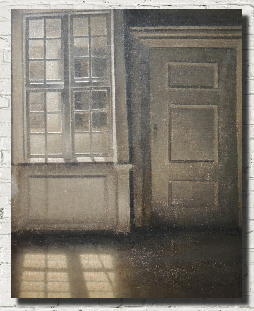 Wilhelm Hammershoi Fine Art Print,Interior, Sunlight on the Floor