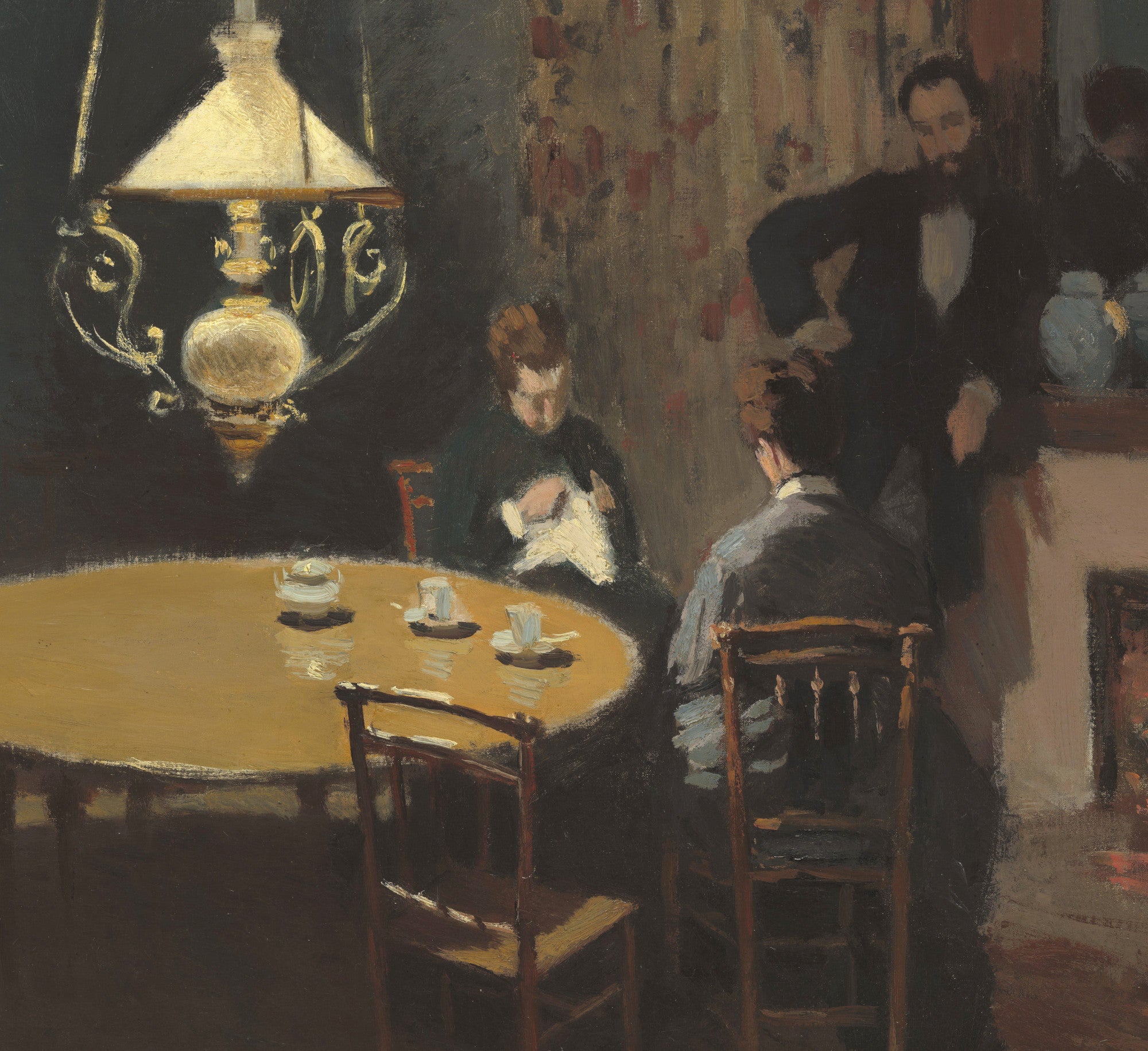 Claude Monet Fine Art Print, Interior, after Dinner