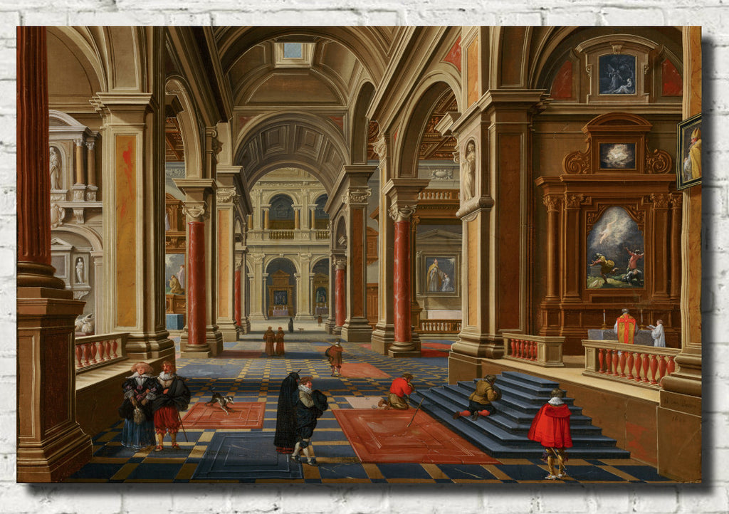 Bartholomeus van Bassen Fine Art Print, Interior of a Catholic Church