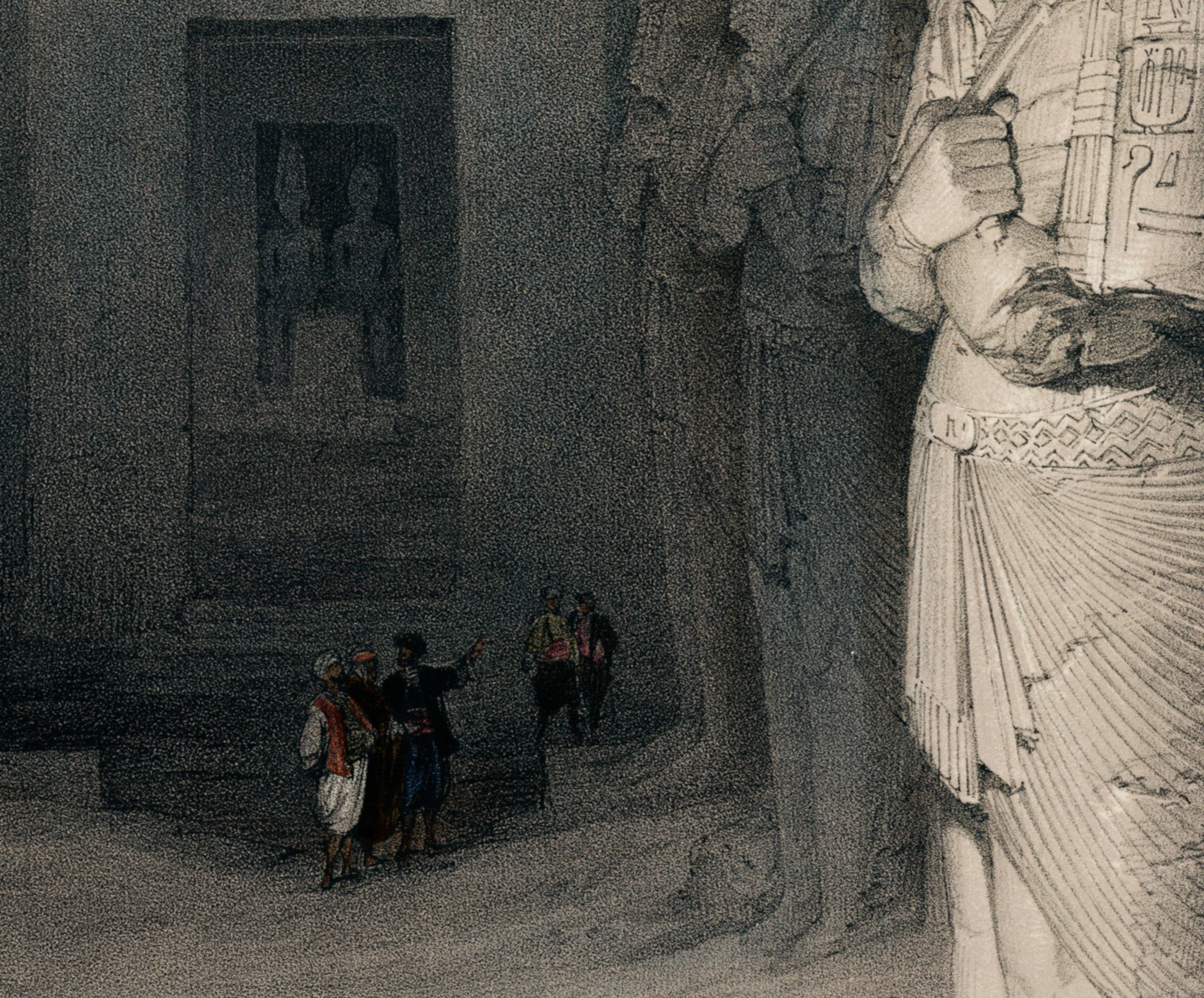 Interior of the Temple of Abu Simbel Nubia, David Roberts Fine Art Print