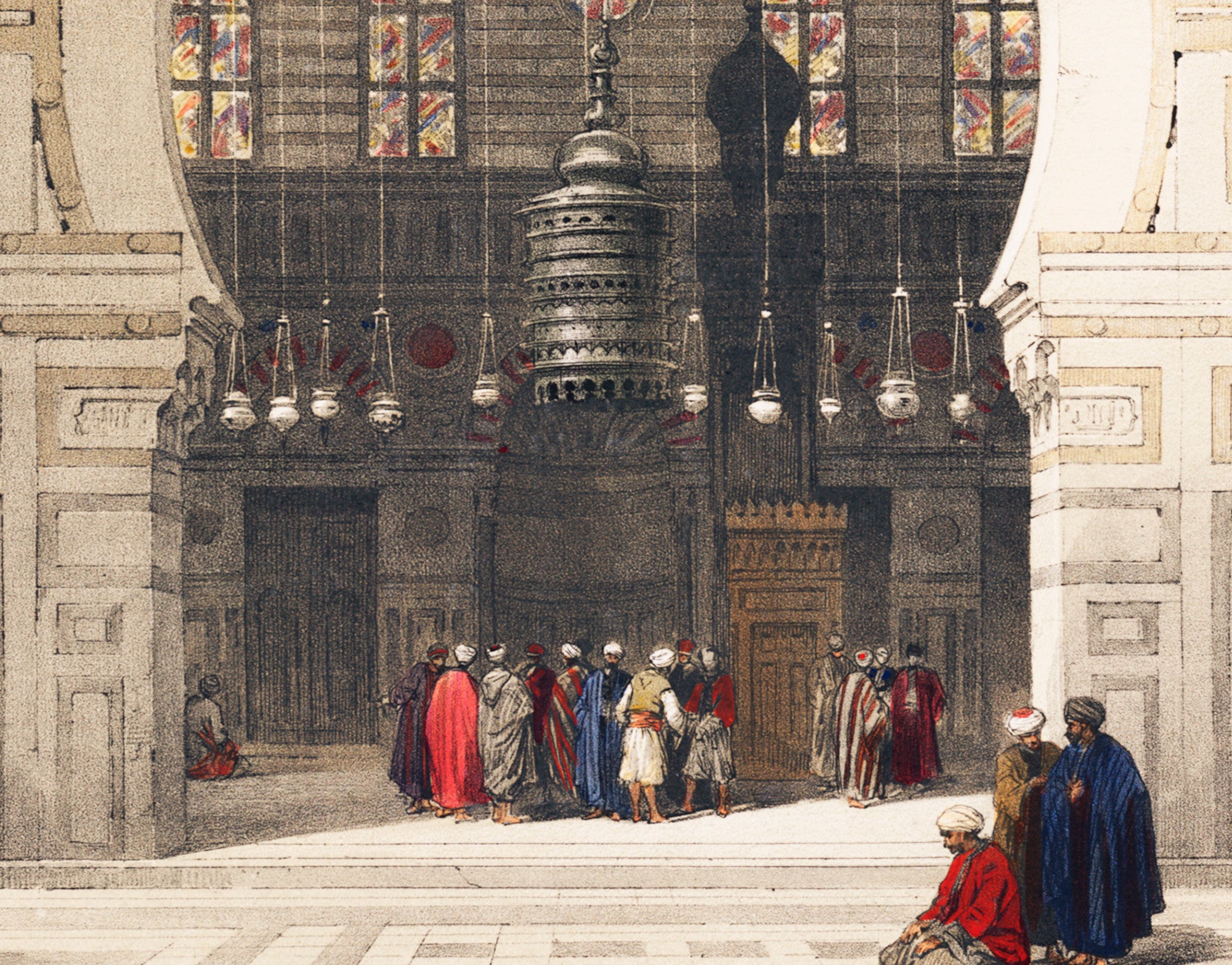 Interior of the mosque of the Sultan the Ghoree, David Roberts Fine Art Print