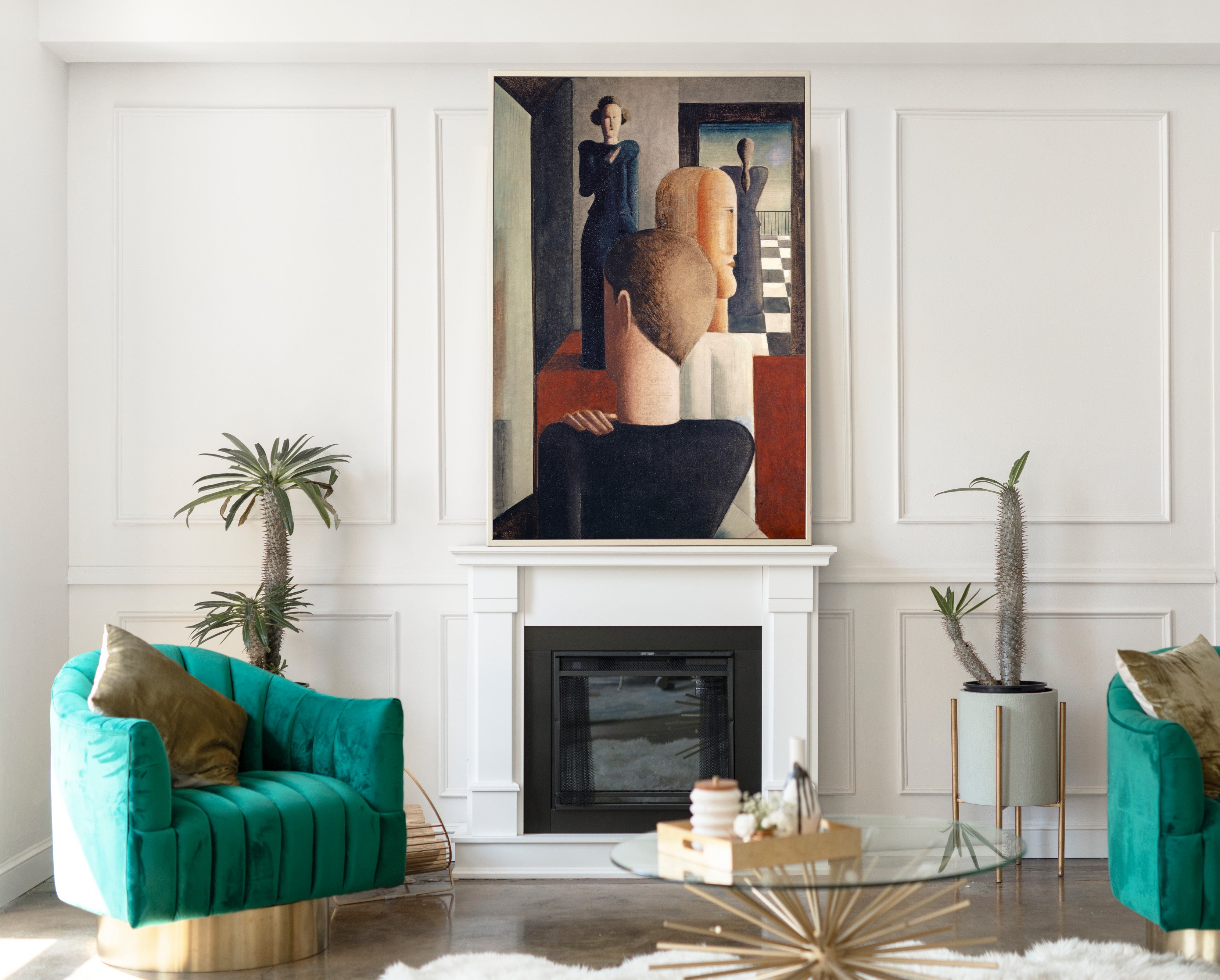 Interior With Four Figures, Oskar Schlemmer Fine Art Print