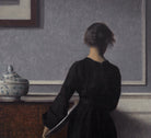 Wilhelm Hammershoi Fine Art Print, Interior with Young Woman from Behind