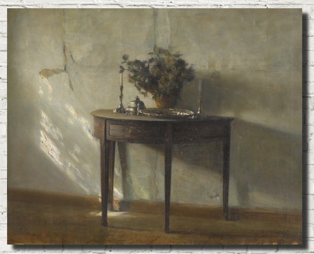 Carl Holsøe Fine Art Print, Interior with Console Table