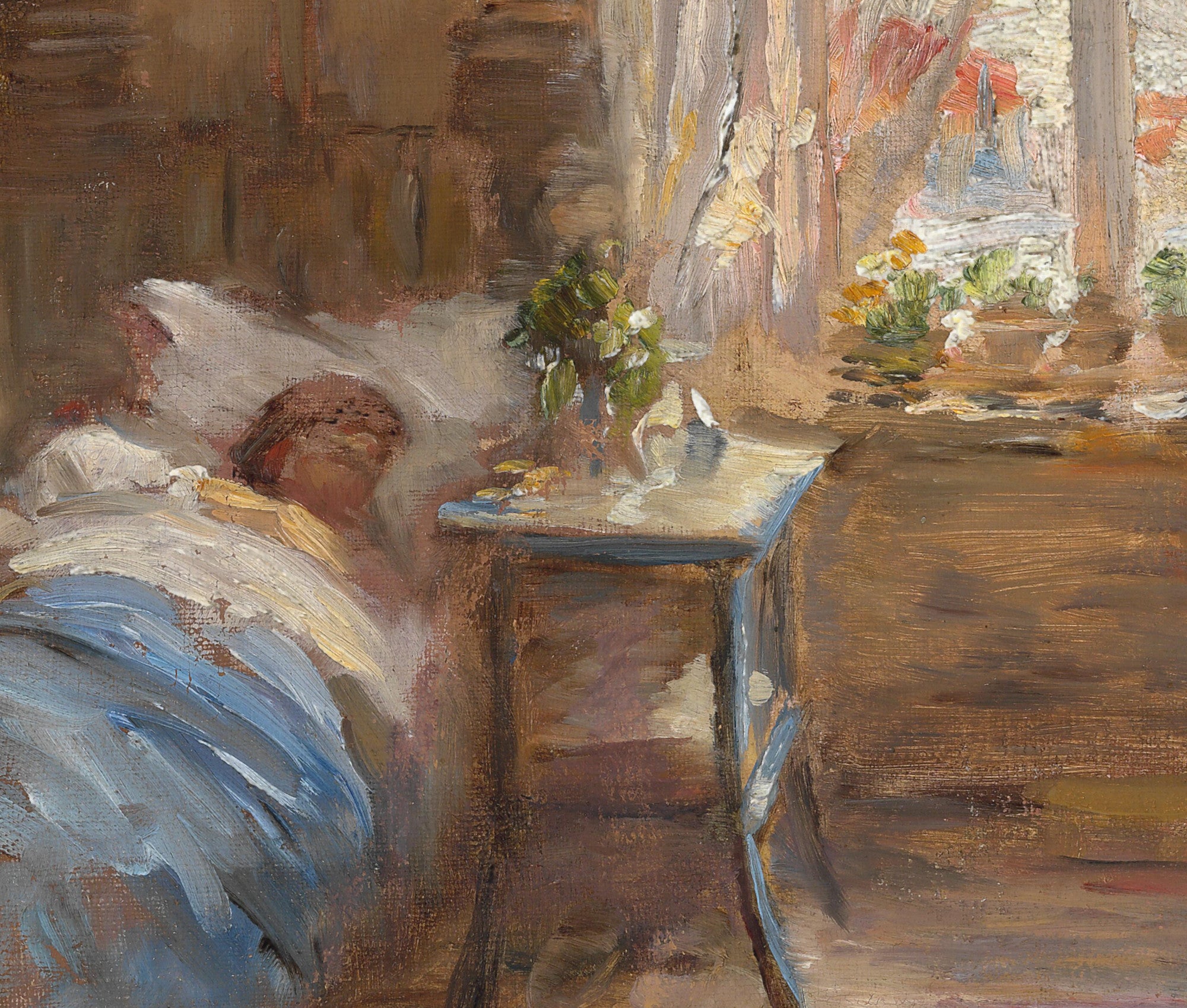 Bertha Wegmann Fine Art Print, Interior with sleeping woman