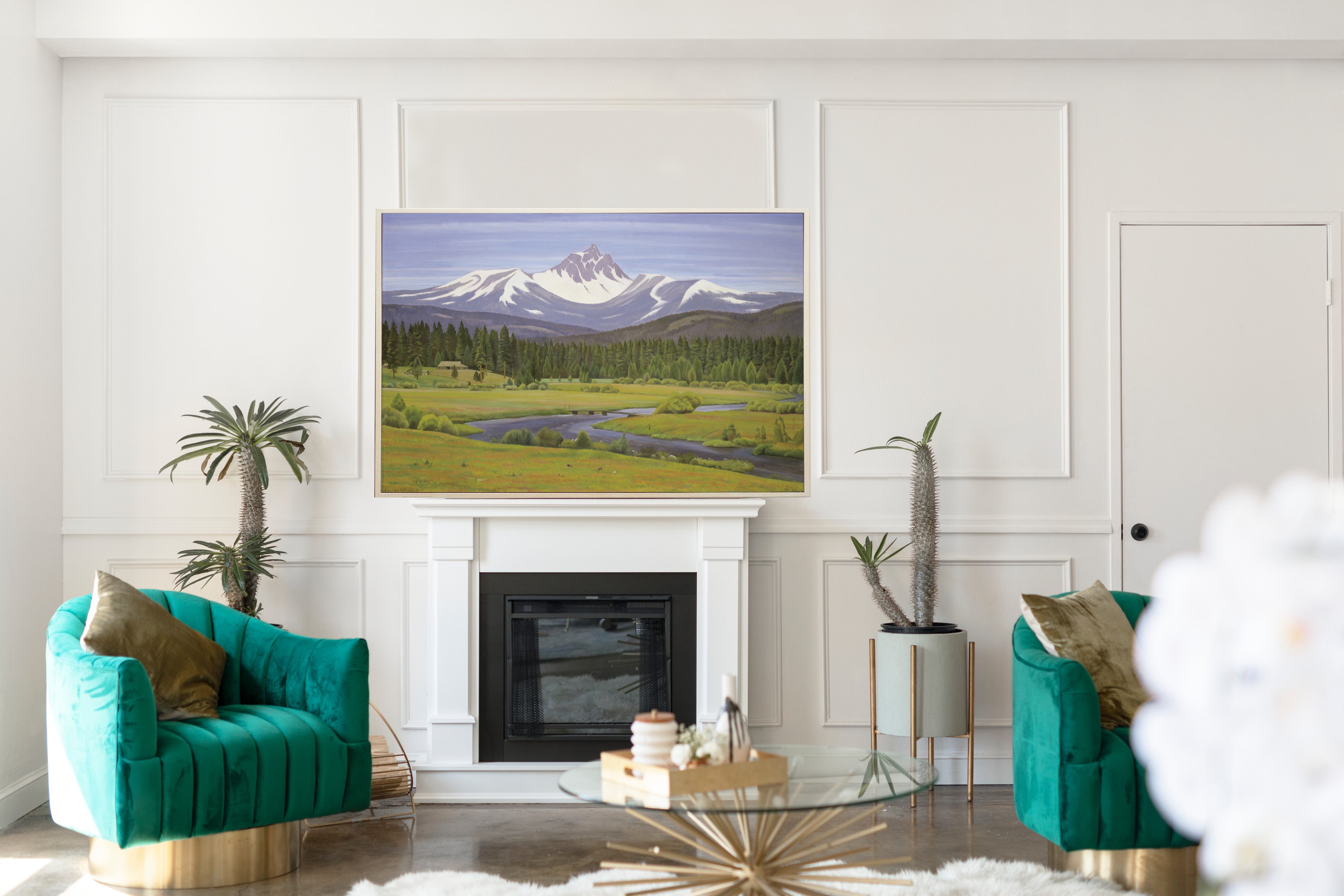 In the Cascade Mountains, Edward Bruce Fine Art Print