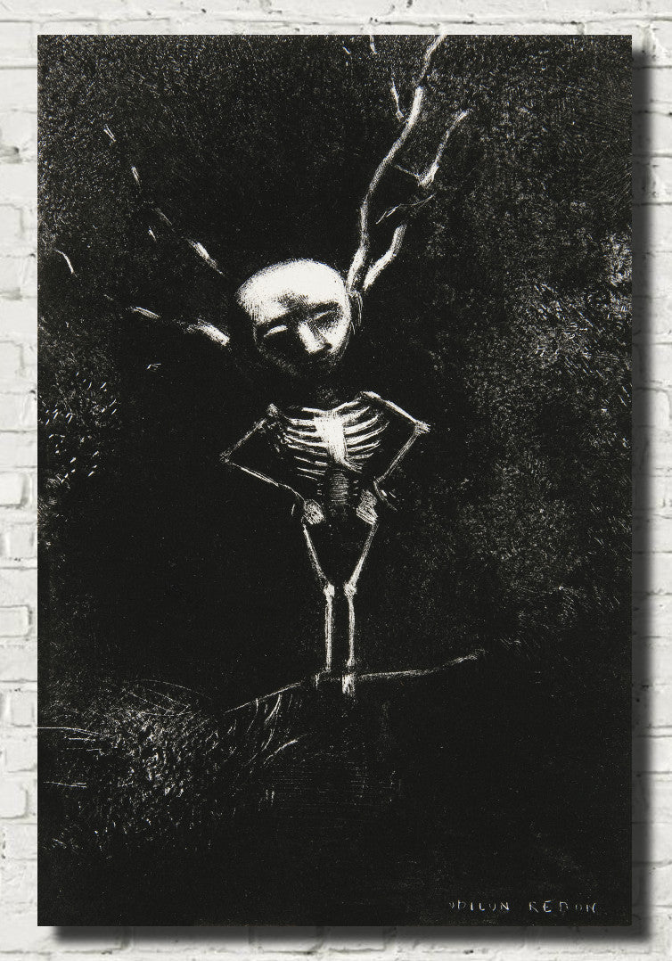 Pale Figure in Branches, Odilon Redon Fine Art Print