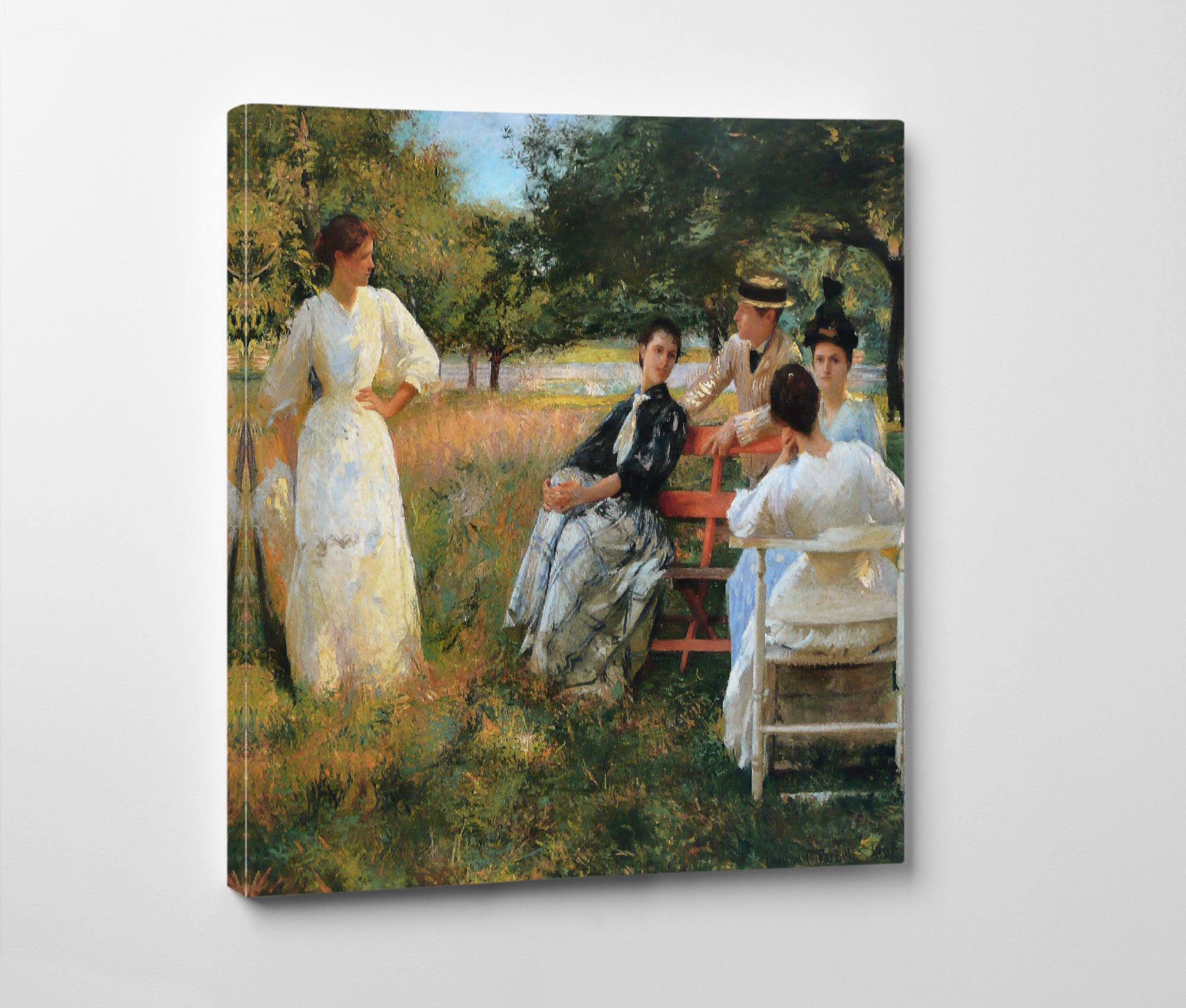 In the Orchard (1891), Edmund C. Tarbell
