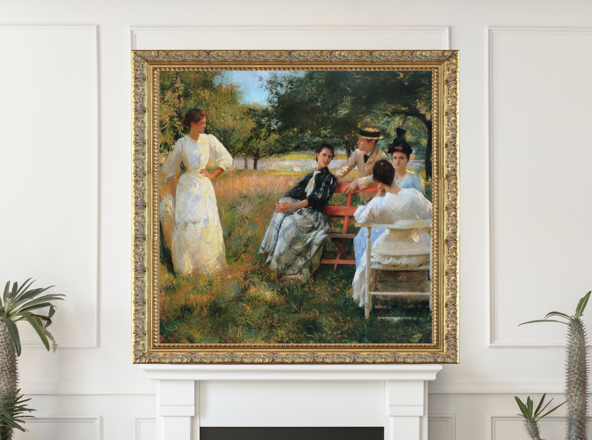 In the Orchard (1891), Edmund C. Tarbell