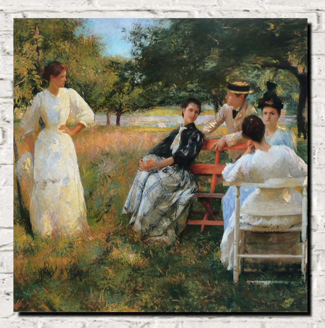 In the Orchard (1891), Edmund C. Tarbell