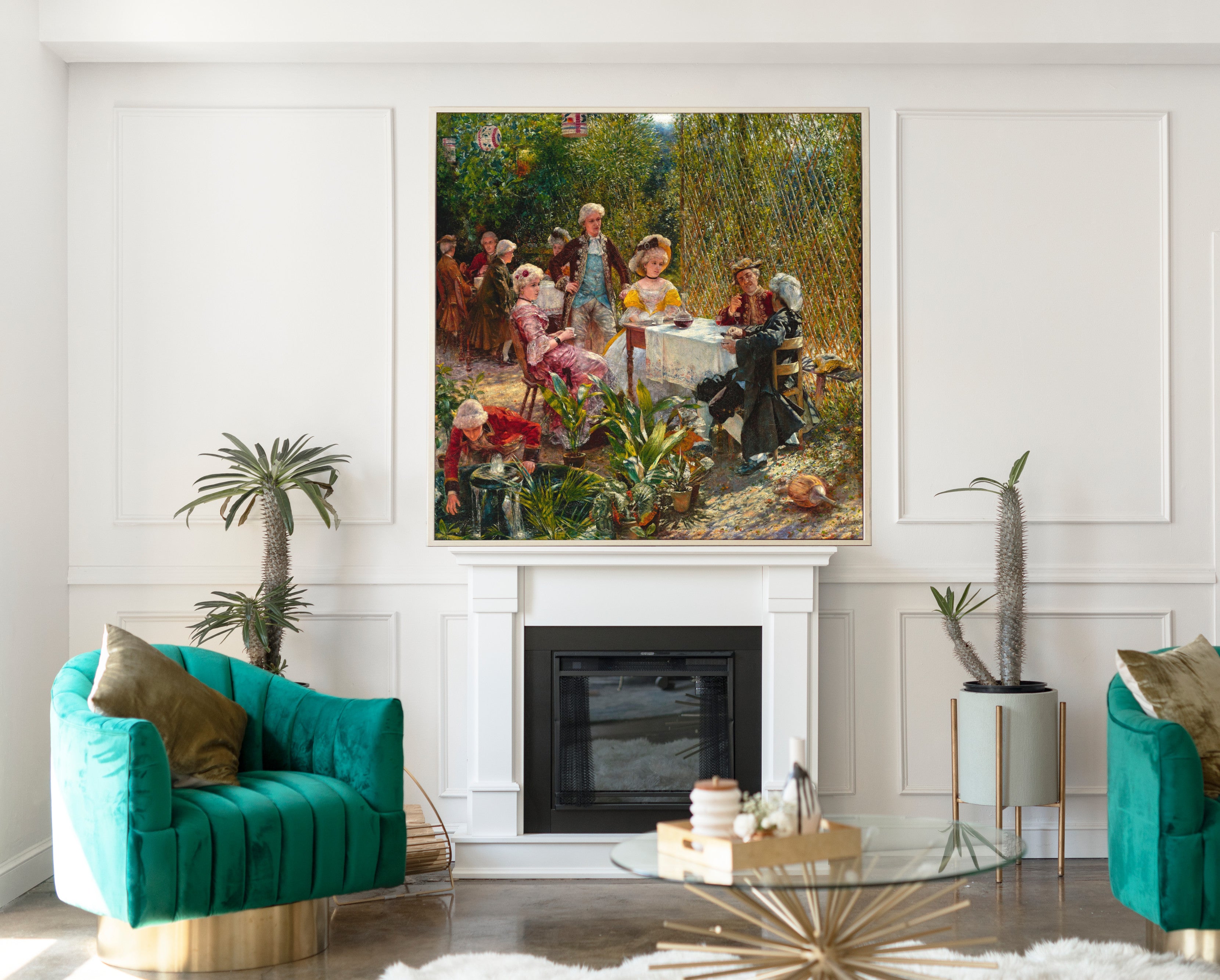 In the summer house, Aleksander Gierymski Fine Art Print