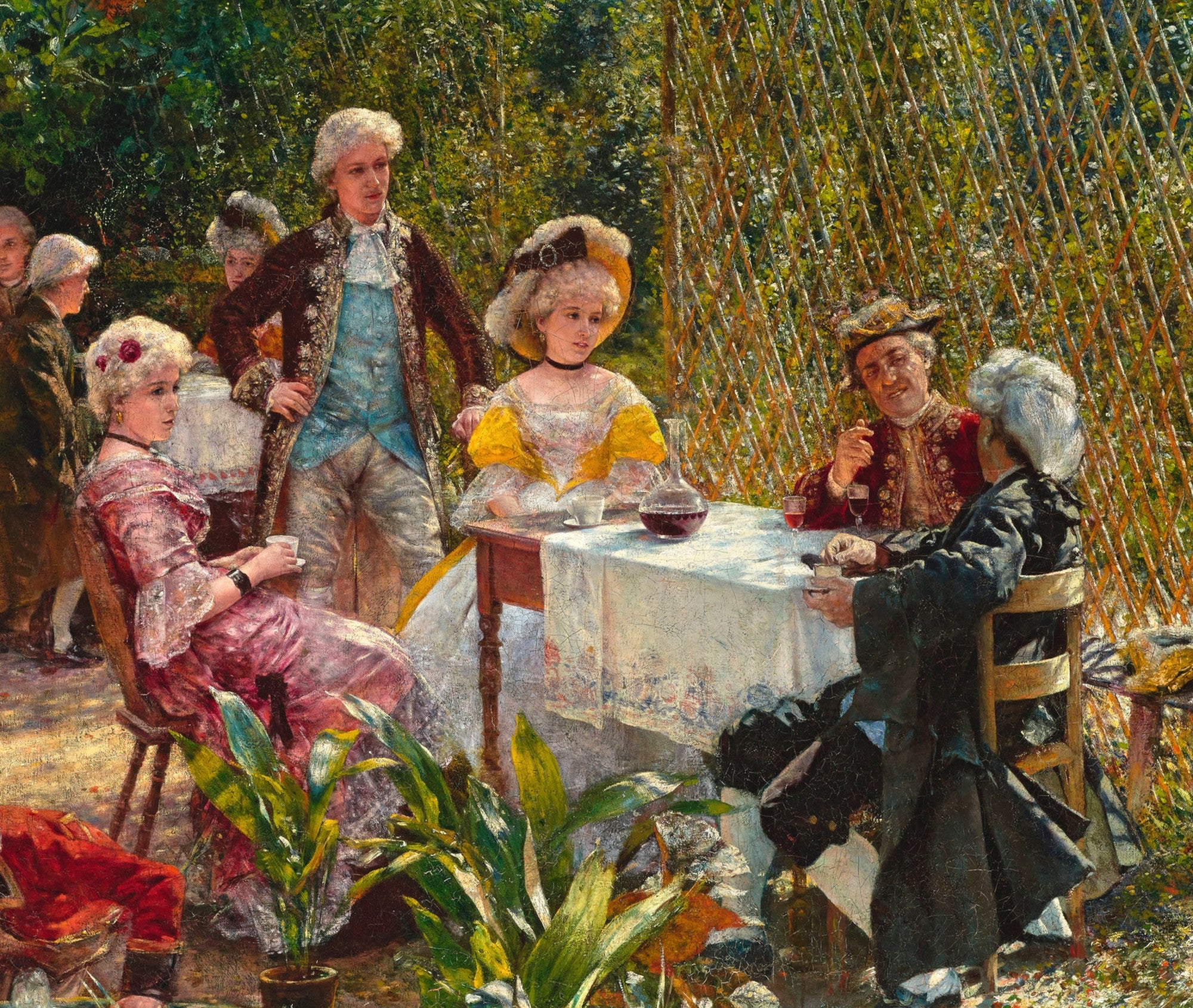 In the summer house, Aleksander Gierymski Fine Art Print