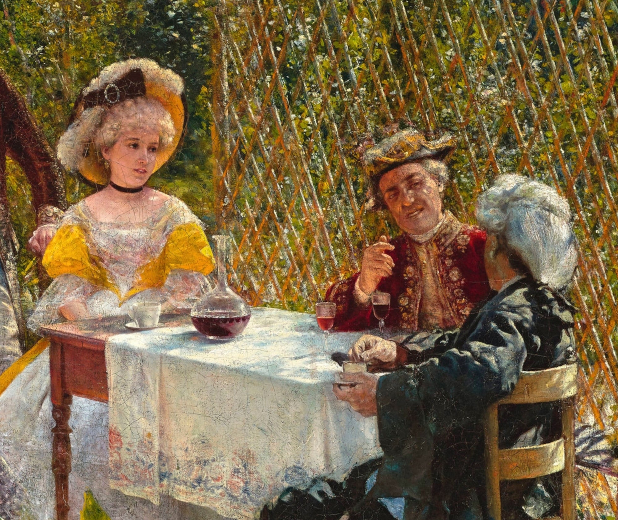 In the summer house, Aleksander Gierymski Fine Art Print