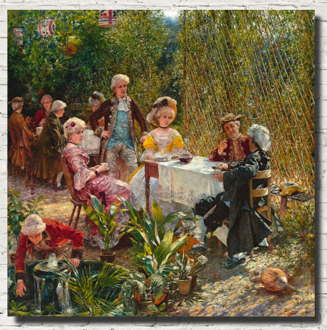 In the summer house, Aleksander Gierymski Fine Art Print