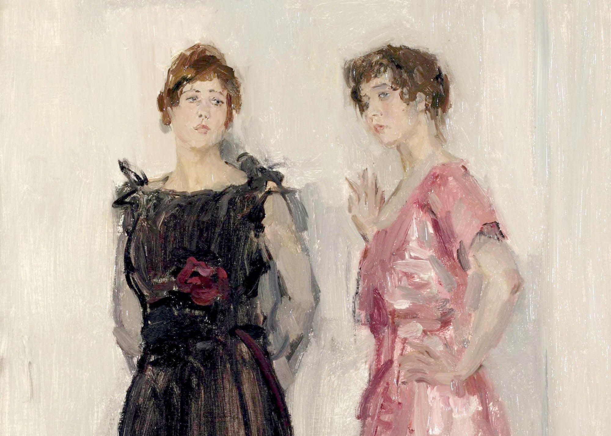 Isaac Israëls Fine Art Print, Ippy and Gertie posing at fashion house Hirsch, Amsterdam