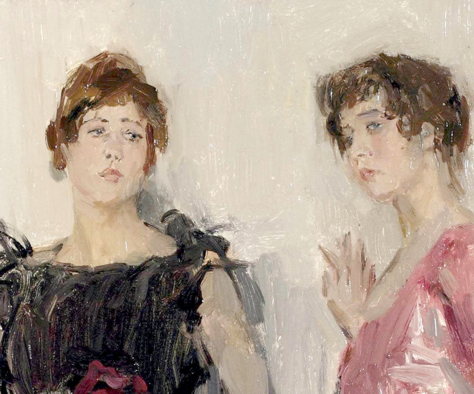Isaac Israëls Fine Art Print, Ippy and Gertie posing at fashion house Hirsch, Amsterdam