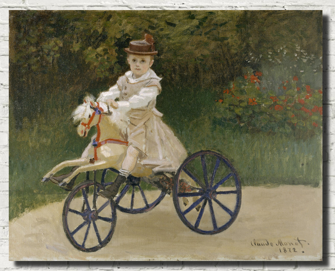Claude Monet Fine Art Print, Jean Monet on his Hobby Horse