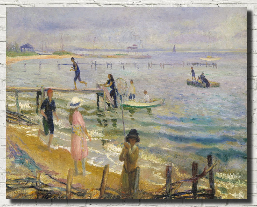Jetties at Bellport, William Glackens Fine Art Print