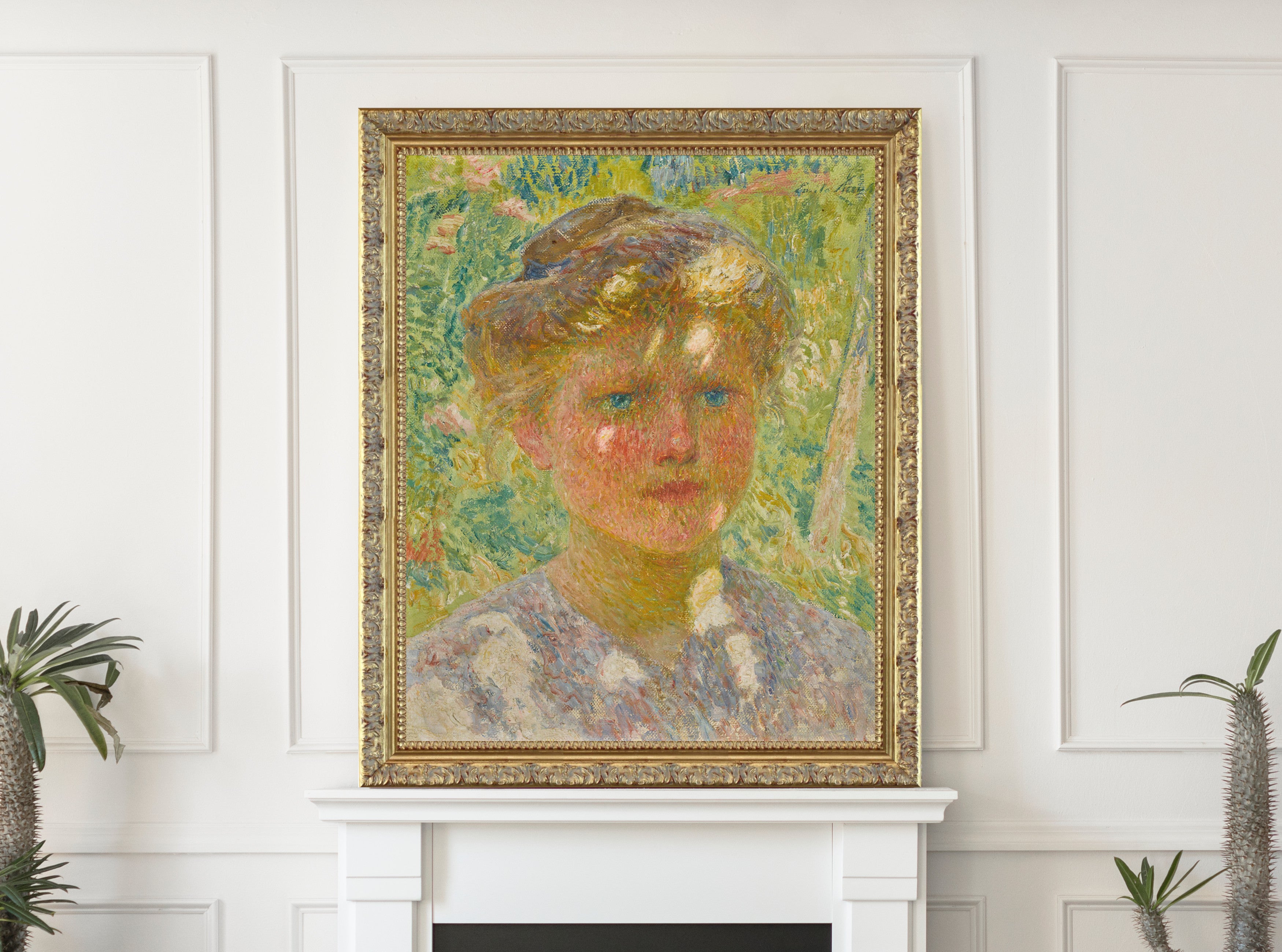 Girl with blonde hair, Emile Claus, Belgian Luminsm