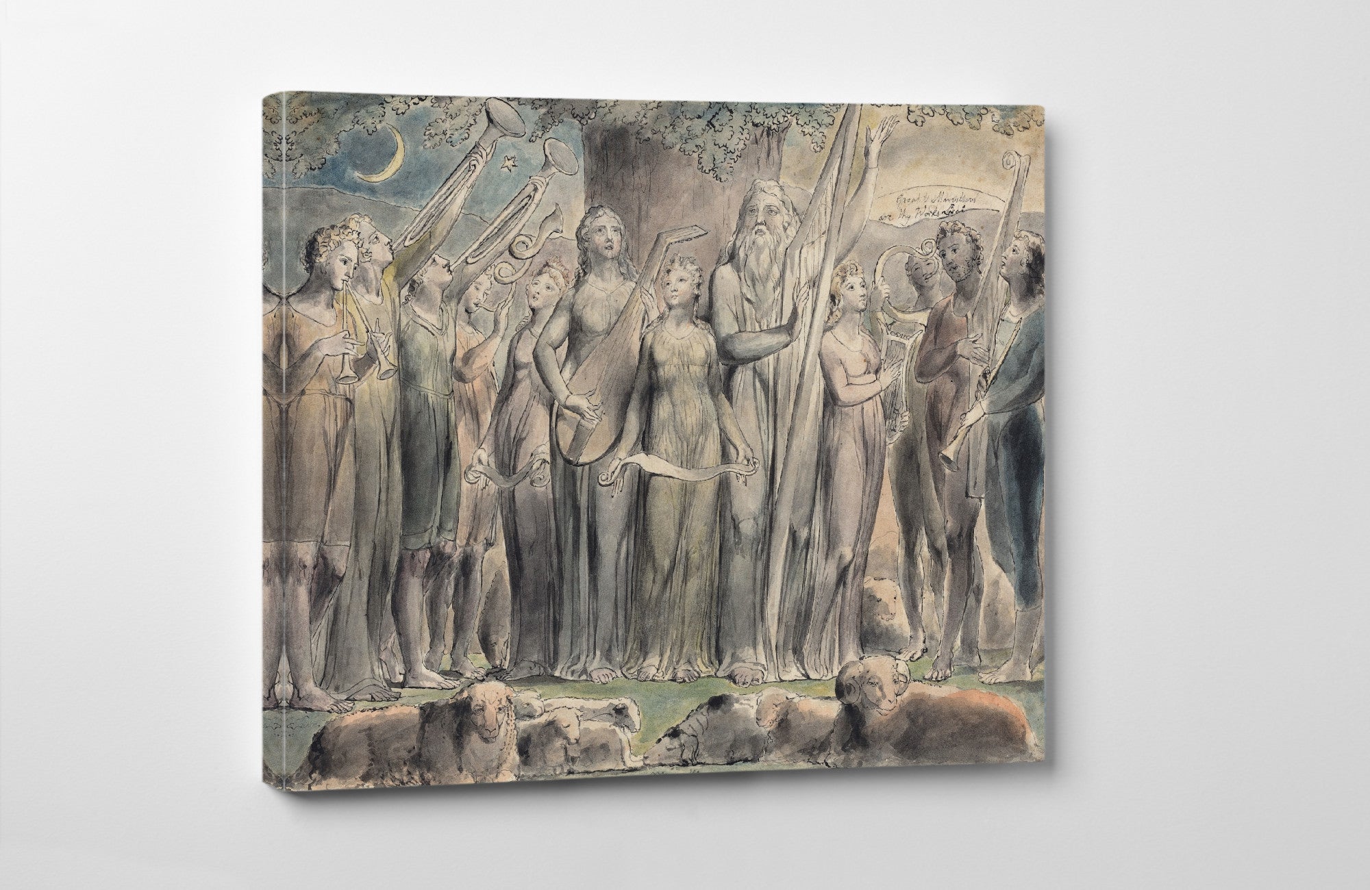 Wiliam Blake, Job and His Family Restored to Prosperity