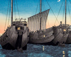 Junks in Inatori Bay, Izu, Japanese Fine Art Print, Hiroaki Takahashi