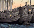 Junks in Inatori Bay, Izu, Japanese Fine Art Print, Hiroaki Takahashi