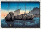 Junks in Inatori Bay, Izu, Japanese Fine Art Print, Hiroaki Takahashi