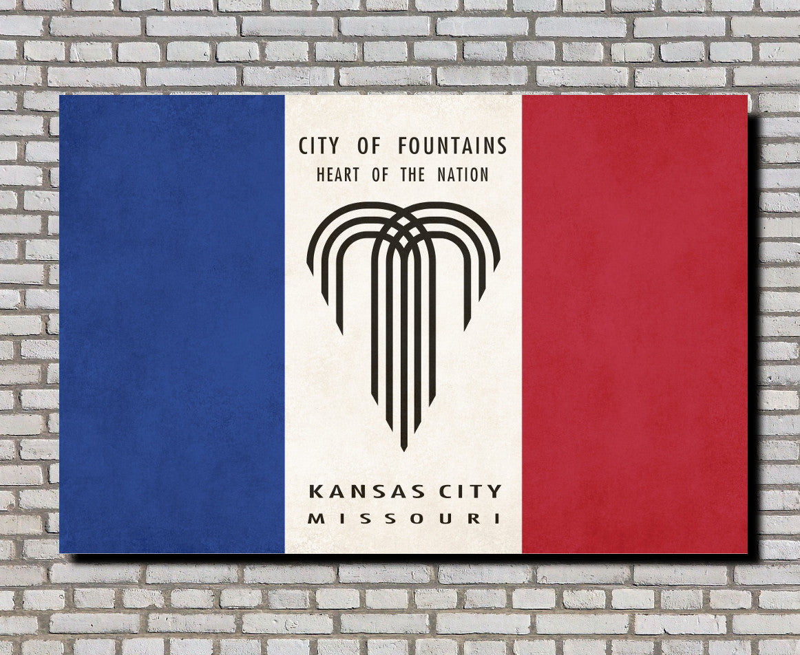 Kansas City Missouri Flag Print
