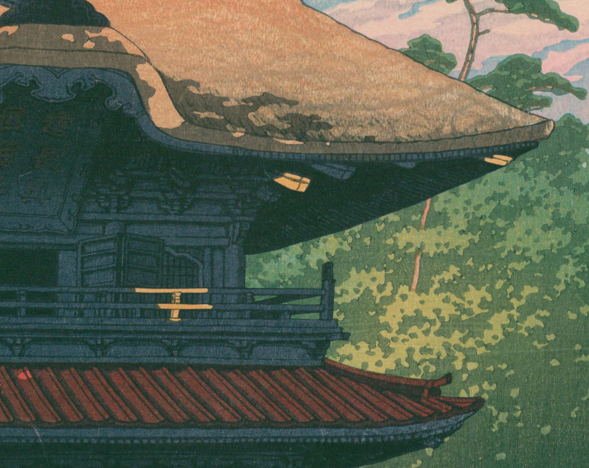 Kenchō Temple, Kamakura, Hasui Kawase, Japanese Art Print