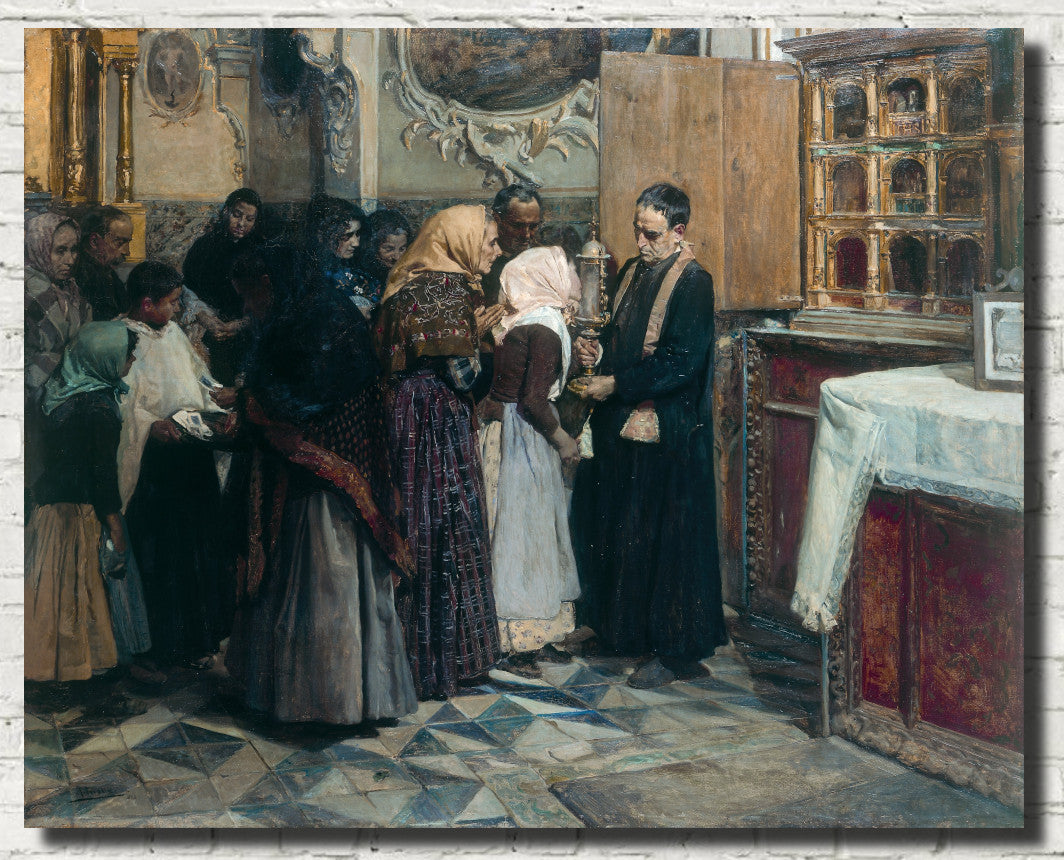 Kissing The Relic, Joaquín Sorolla Fine Art Print
