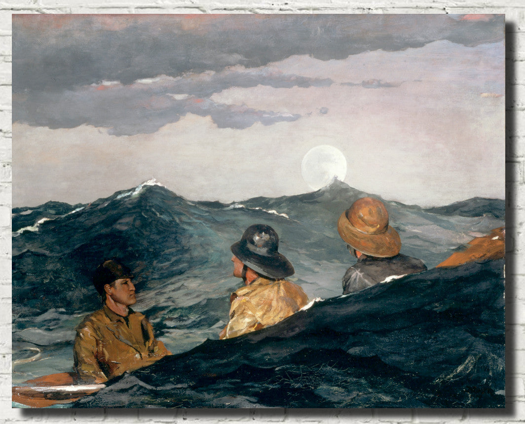 Winslow Homer Fine Art Print : Kissing The Moon