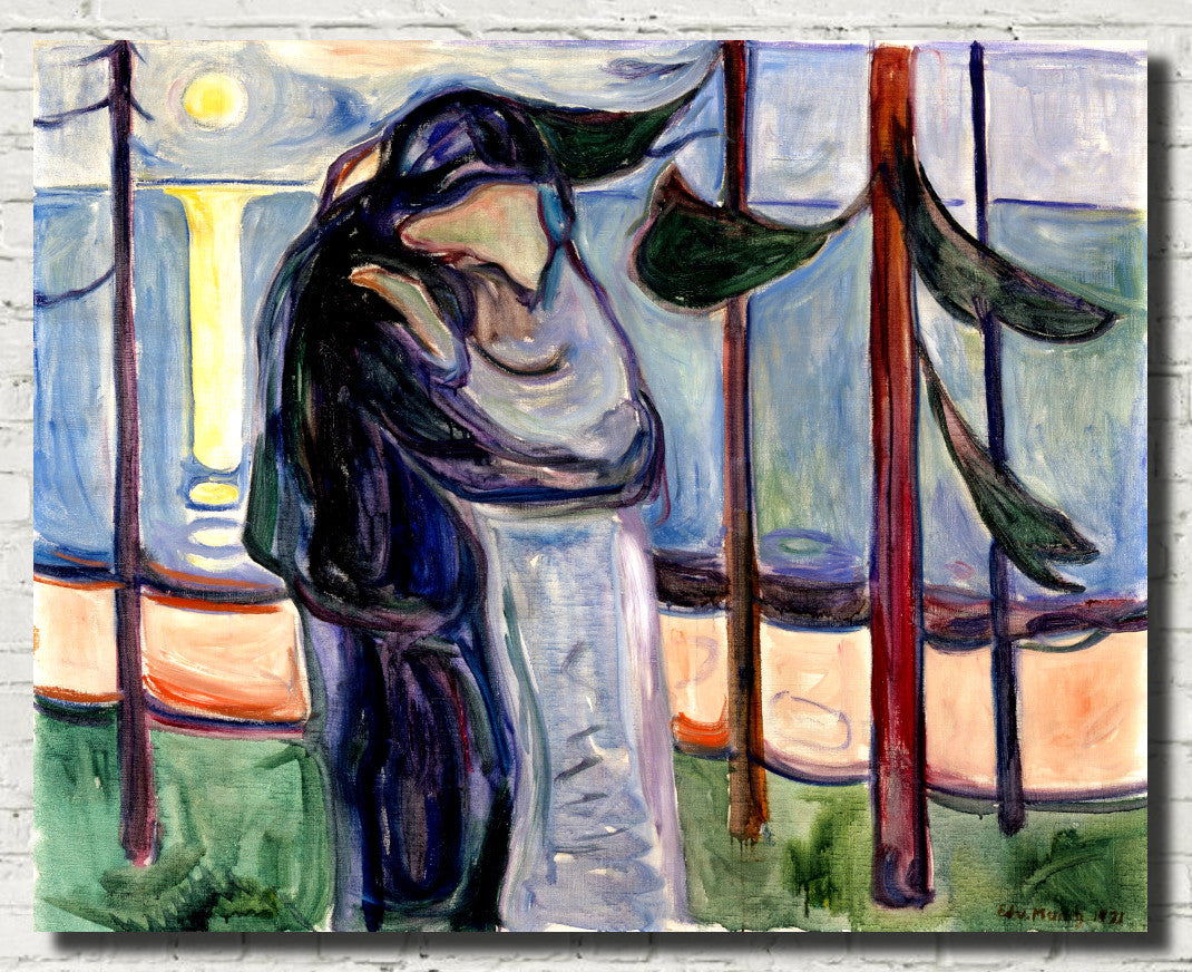 Edvard Munch Fine Art Print, Kiss on the Beach