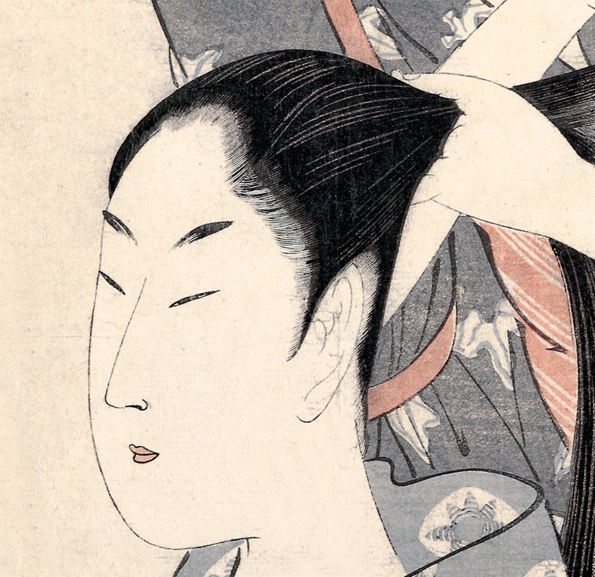 Hairdresser, Japanese Figurative Art Print, Kitagawa Utamaro - GalleryThane.com