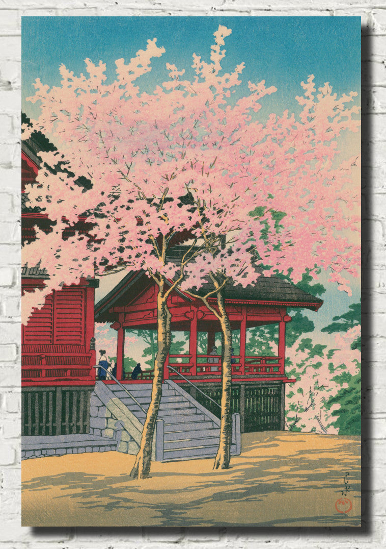 Kiyomizu-dō Temple in Ueno, 20 views of Tokyo, Hasui Kawase, Japanese Art Print