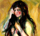 Edvard Munch Fine Art Print, Kneeling Nude