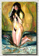 Edvard Munch Fine Art Print, Kneeling Nude