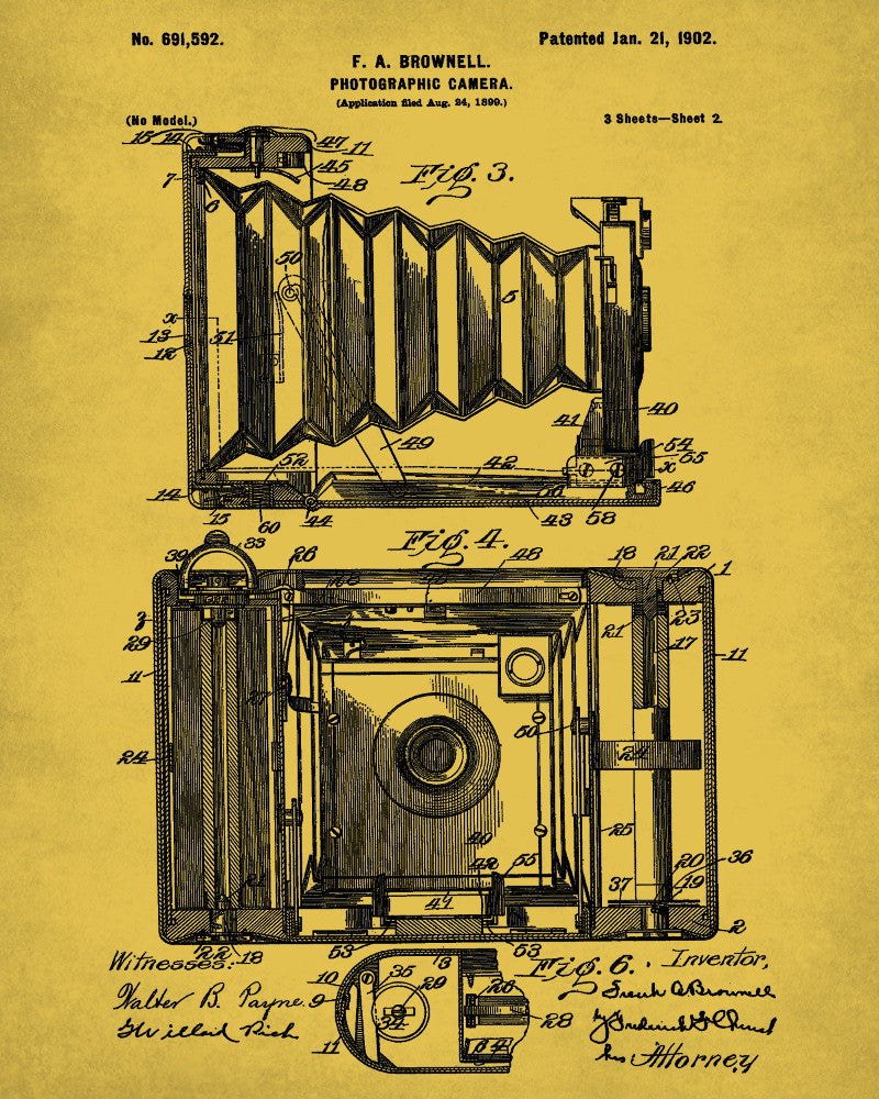 Camera Blueprint Art Photography Patent Photographer Poster - OnTrendAndFab