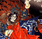 Utagawa Kuniyoshi, Japanese Fine Art Print, Konseimao hanzui beset by demons