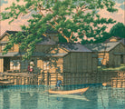 Kuriwatashi stop at Funabori, Hasui Kawase, Japanese Art Print