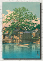 Kuriwatashi stop at Funabori, Hasui Kawase, Japanese Art Print