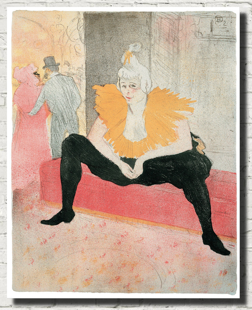 Henri de Toulouse-Lautrec Fine Art Print, La Clownesse assise