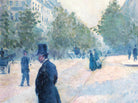 Gustave Caillebotte Fine Art Print : La Place Saint-Augustin, temps brumeux