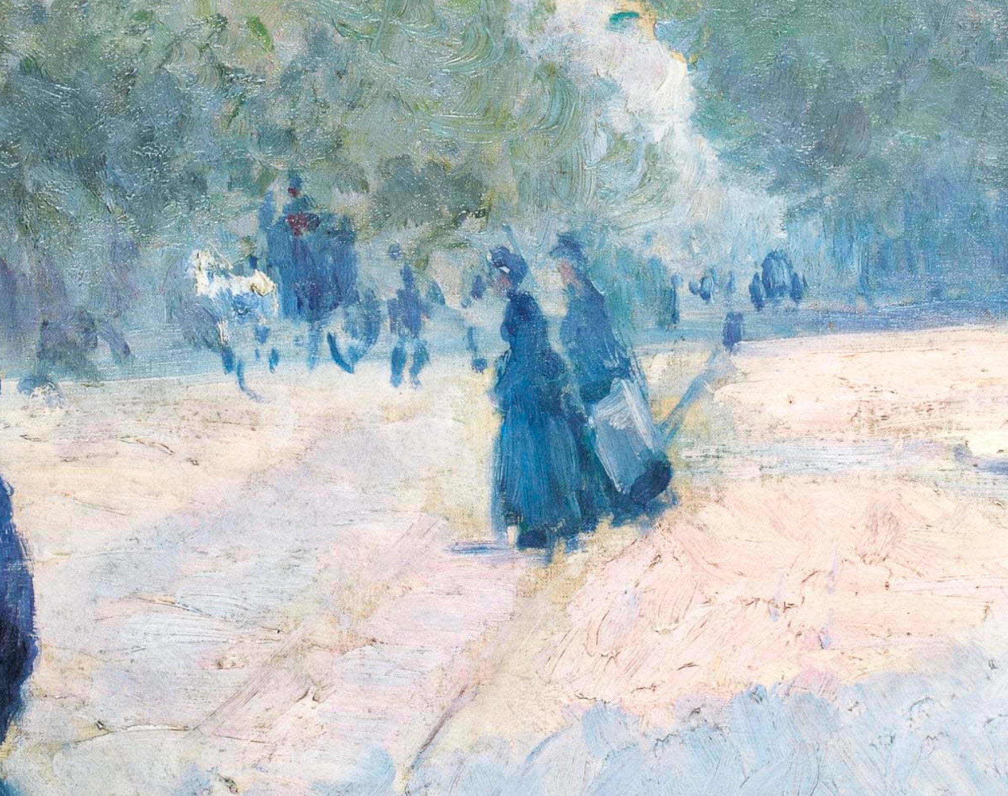 Gustave Caillebotte Fine Art Print : La Place Saint-Augustin, temps brumeux