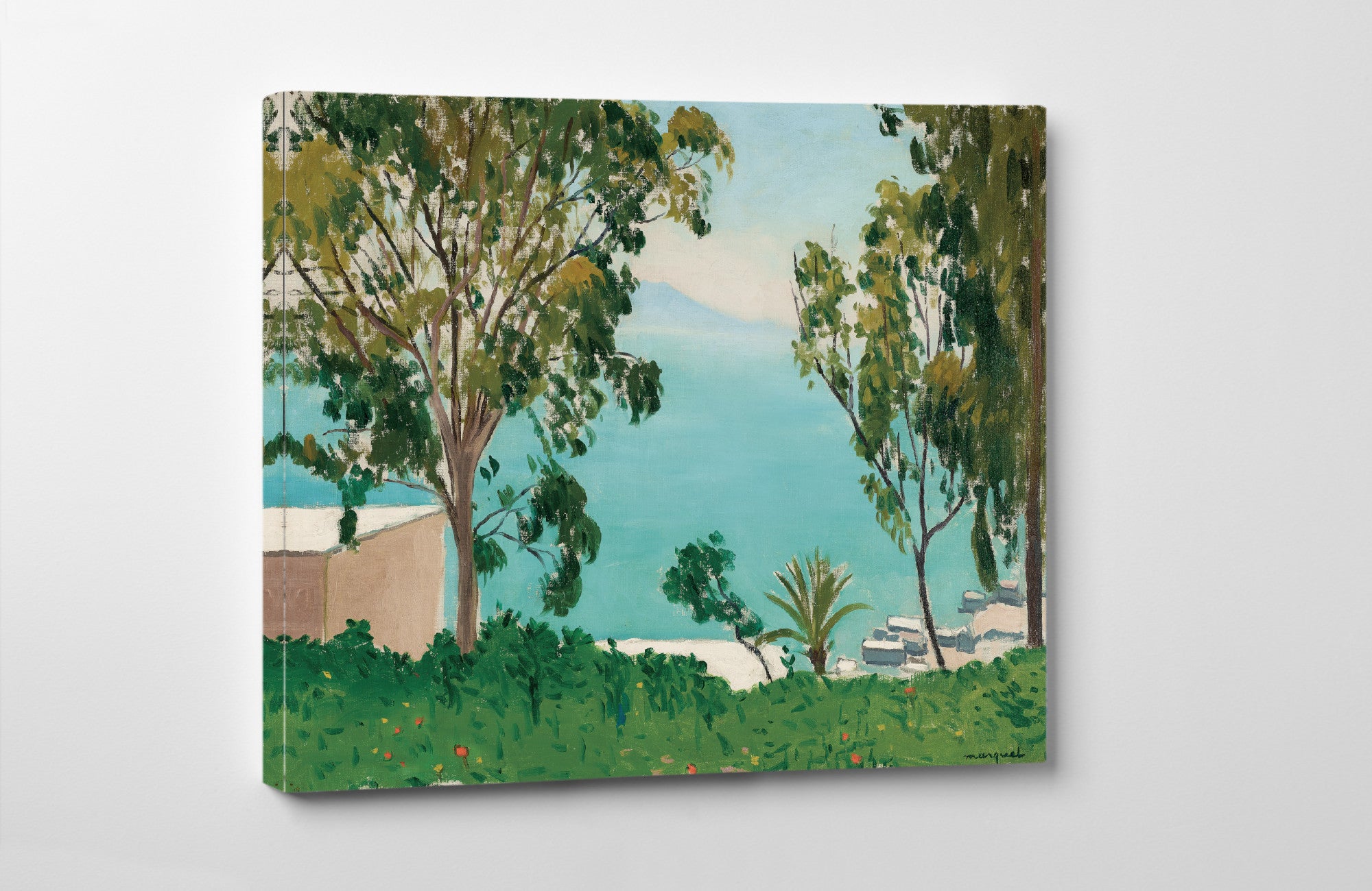 The Beach seen through the eucalyptus trees, Albert Marquet, Coastal Landscape