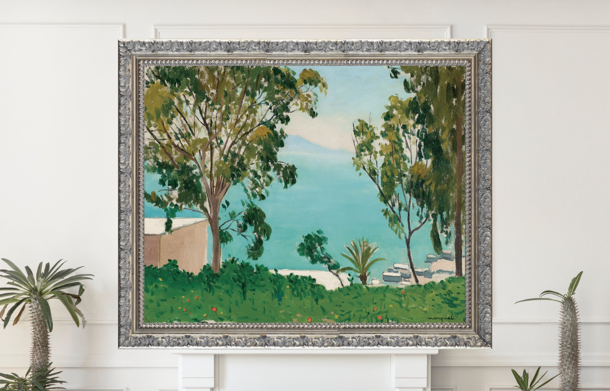 The Beach seen through the eucalyptus trees, Albert Marquet, Coastal Landscape