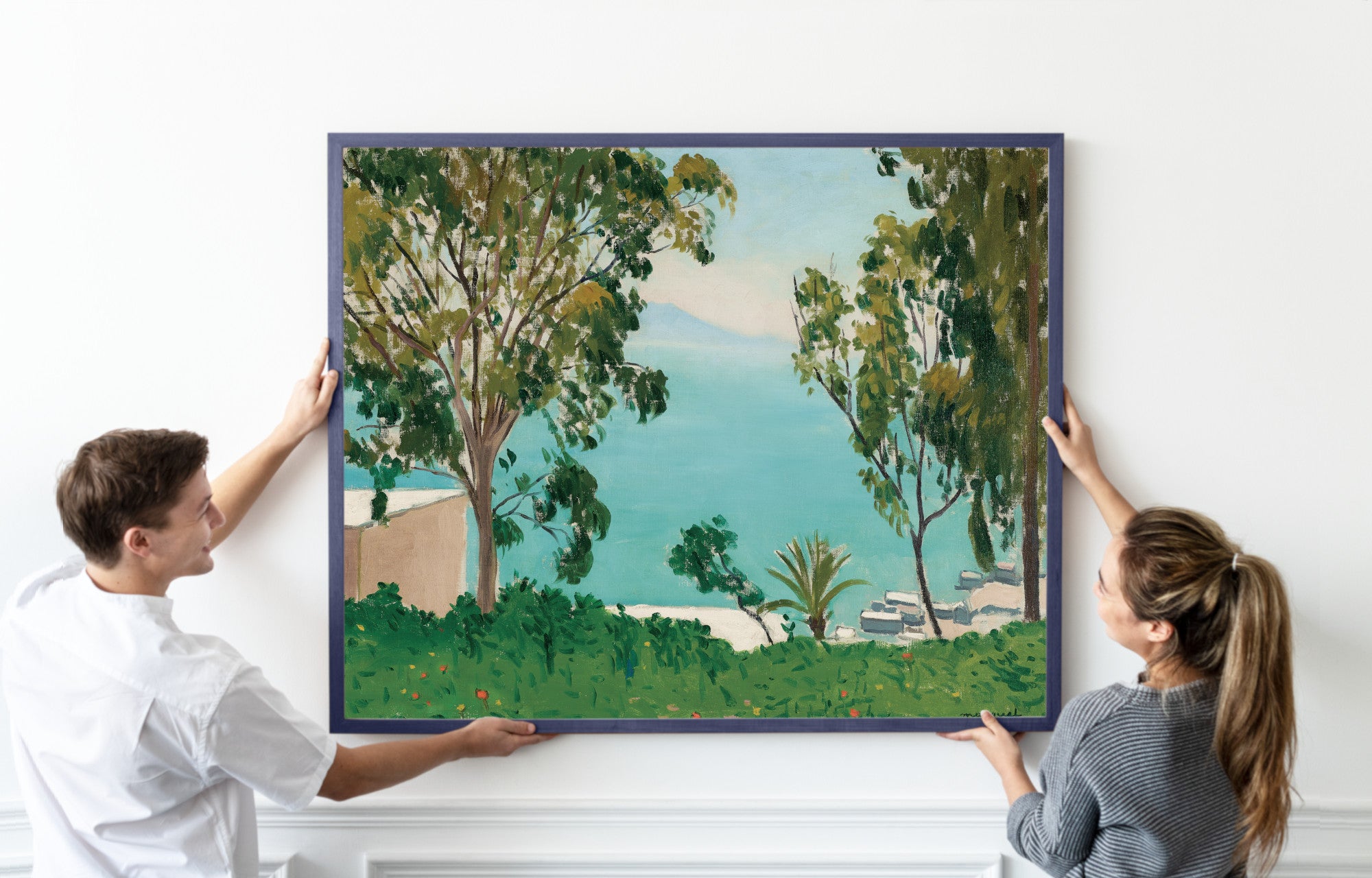 The Beach seen through the eucalyptus trees, Albert Marquet, Coastal Landscape