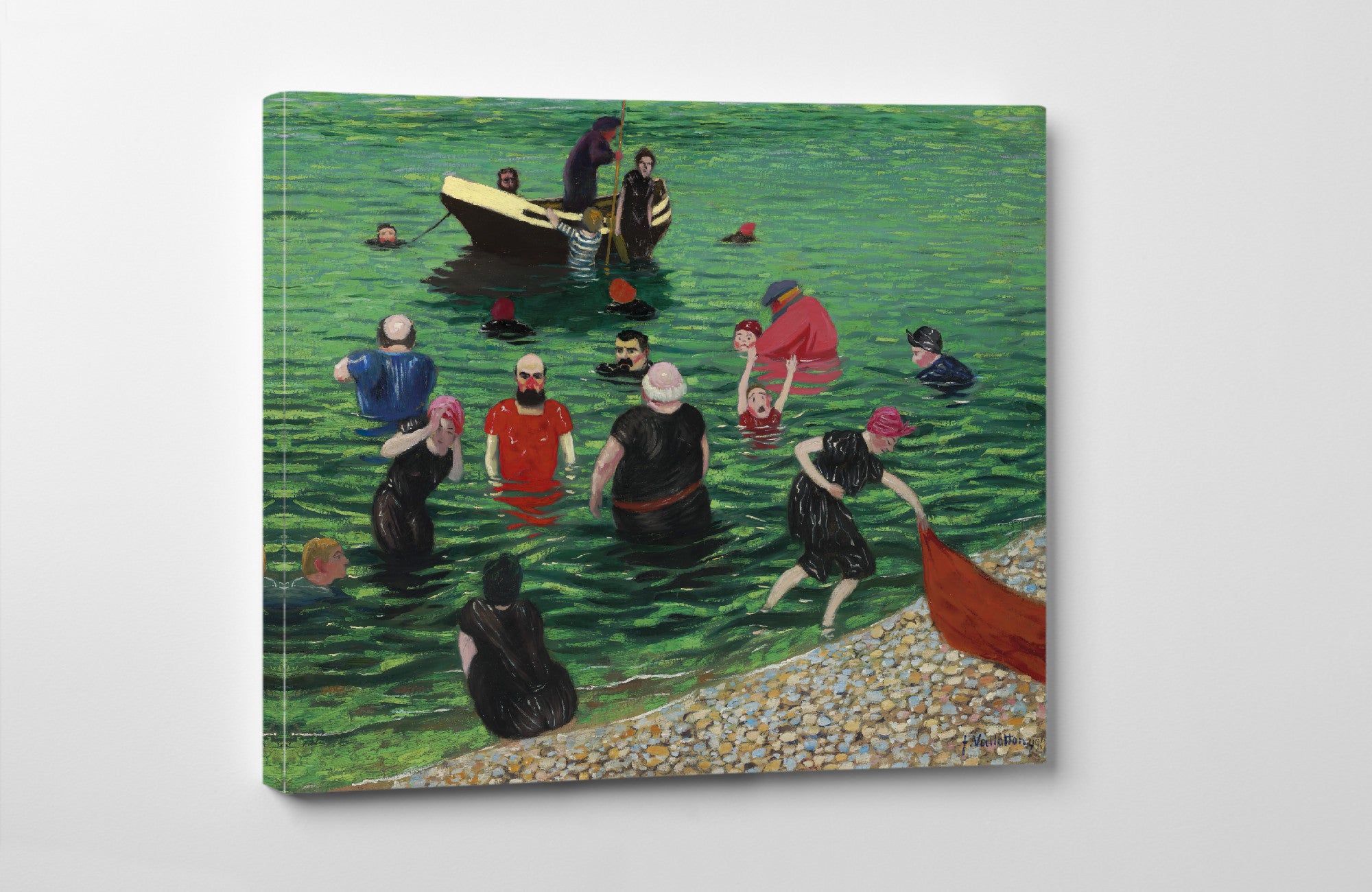Swimming in Étretat, Félix Vallotton