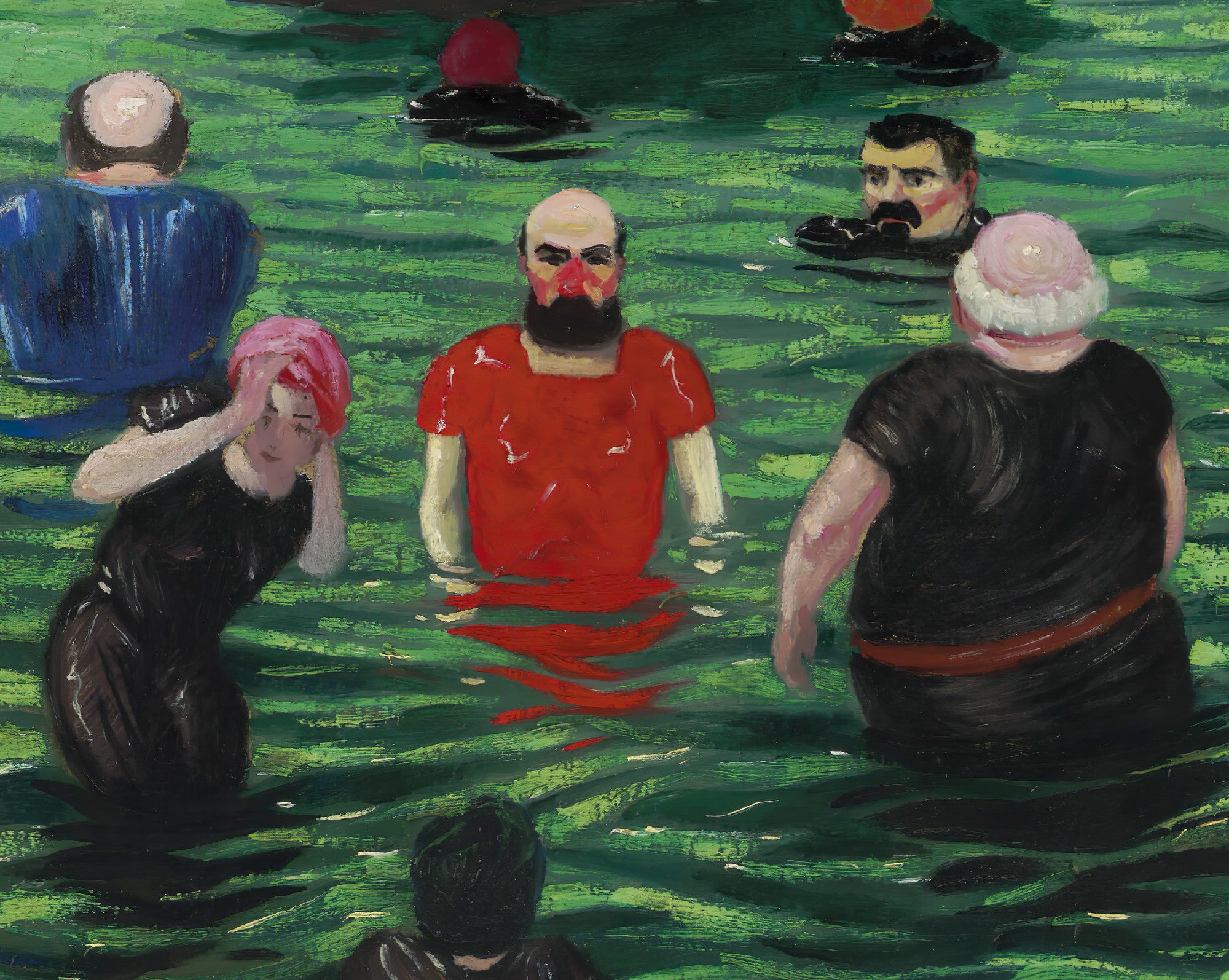 Swimming in Étretat, Félix Vallotton