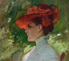 Lady with a Red Hat (Portrait of Maggie Wilson), Frank Duveneck Fine Art Print