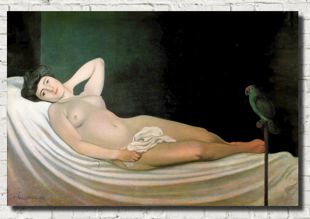 Woman with a Parrot, Félix Vallotton